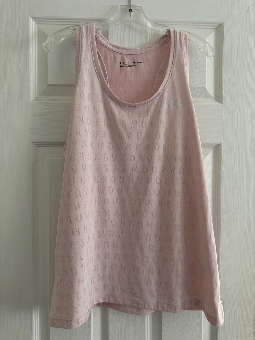 Under Armour Pale Pink XL Women's Loose-Fitting  Logo Tank Top